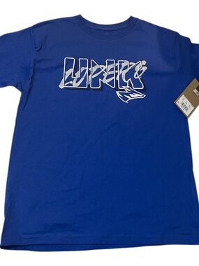 Nebraska Lopers UNK Youth T-Shirt Blue Graphic Logo Boys Size M (8-10) NWT